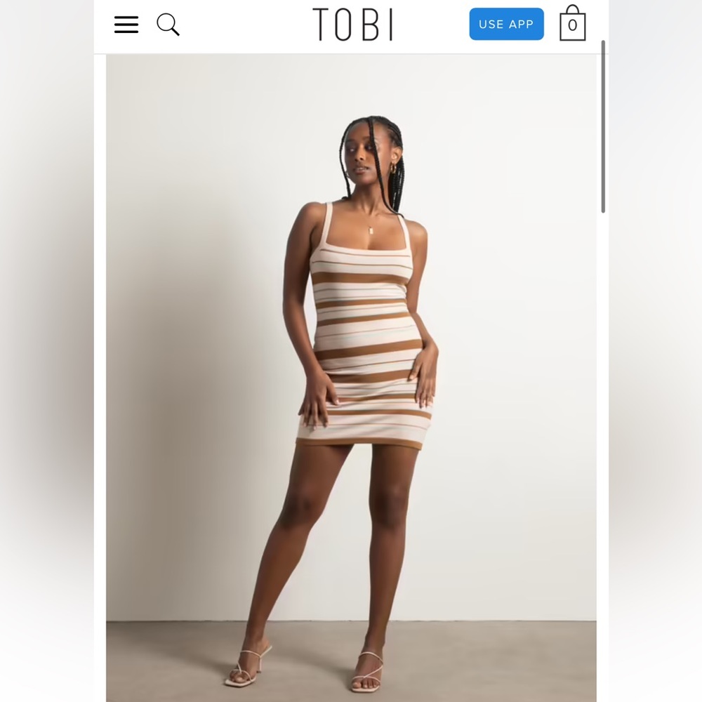 *NWT* TOBI STRIPED KNIT DRESS